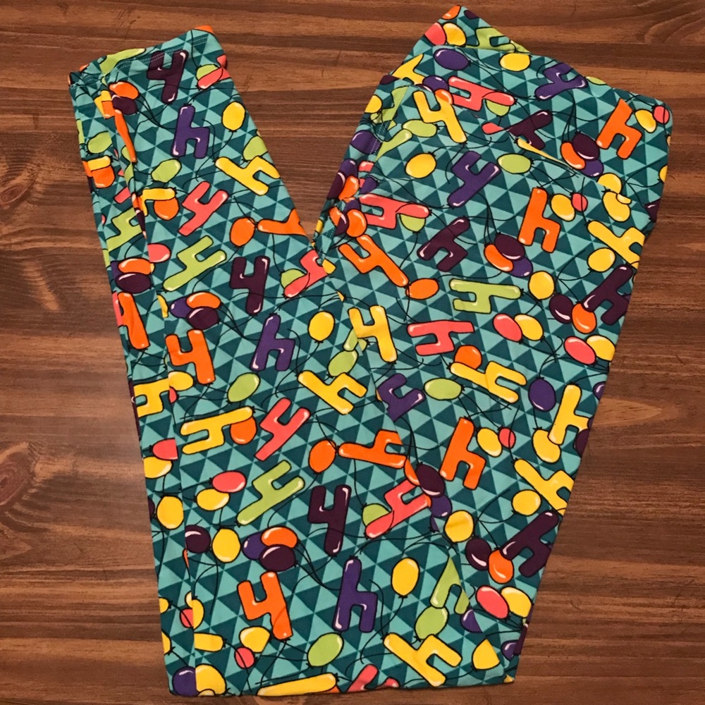 LuLaRoe Birthday Balloon TC Leggings (Plus Size)